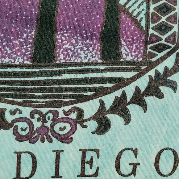 Vintage 90s San Diego Palm Tree Crest T-Shirt Mens L Boxy Fit Made In USA - Picture 4 of 13